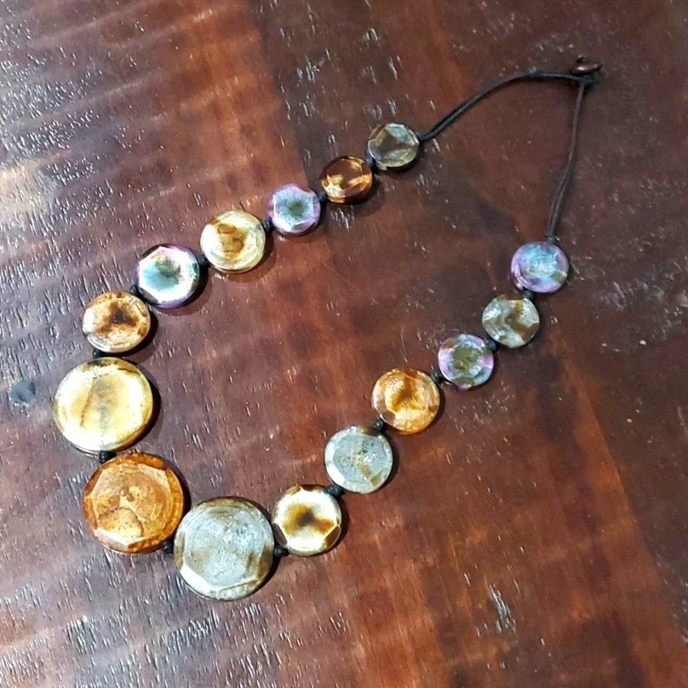 CHUNKY STATEMENT NECKLACE COWGIRL GYPSY FESTIVAL BOHO TRIBAL COLORFUL